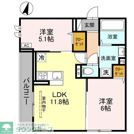 Noble Palais 針ヶ谷の物件間取画像